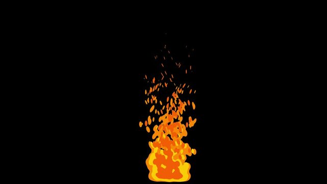 2d detailed fire animation