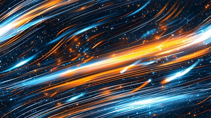 Seamless pattern Abstract Light Trails, Dynamic Energy Background