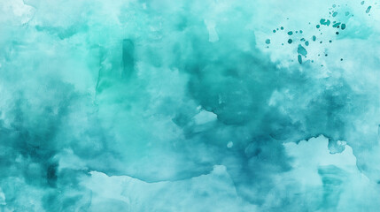 Obraz premium Abstract teal watercolor background. Concept of serenity, tranquility, and calmness.
