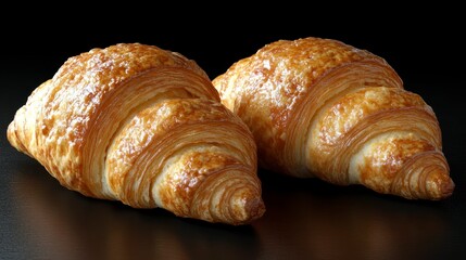 Two Golden Croissants
