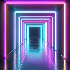 Neon Tunnel - Futuristic Corridor