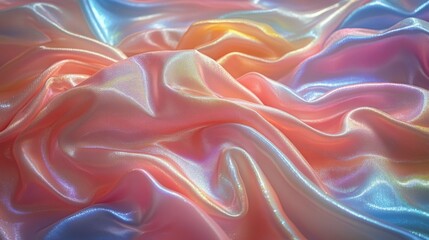 Obraz premium Iridescent Satin Fabric Texture
