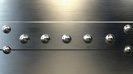 Metallic Plate with Polished Rivets Background