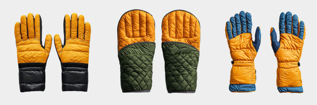 Weather resistant camping gloves with insulation for outdoor activities. These gloves provide warmth and protection, ideal for hiking, skiing, or winter sports
