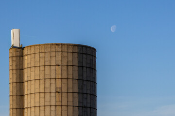 Moon over silo. 