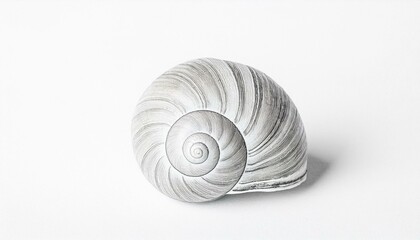 연필로 그린 나선형 조개껍데기 스케치