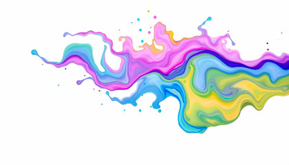 Colorful ink splashes 3D Color Splash 
