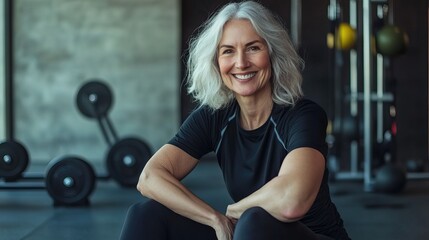 Obraz premium Portraits of seniors enjoying workouts and fitness routines. AI generated image