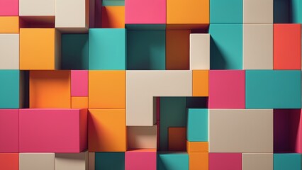 3D abstract colorful background