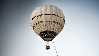 빈티지 느낌의 열기구와 열기구에 달린 바구니