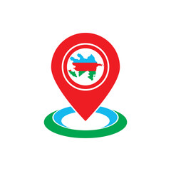 Azerbaijan map symbol icon design vector illustration