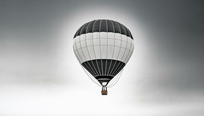 빈티지 느낌의 열기구와 열기구에 달린 바구니