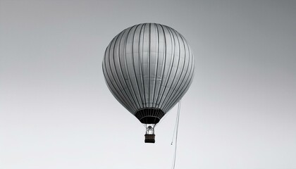 빈티지 느낌의 열기구와 열기구에 달린 바구니