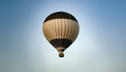 Naklejka premium 빈티지 느낌의 열기구와 열기구에 달린 바구니