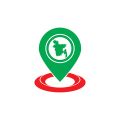 Bangladesh map symbol icon design vector illustration