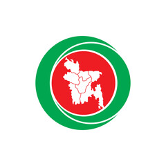Bangladesh map symbol icon design vector illustration