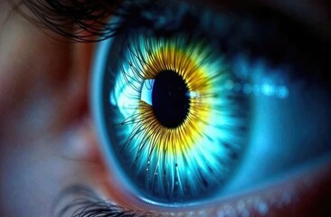 close-up of the human eye