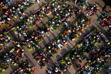 Vietnamese traditional market in Vi Thanh