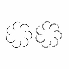 Abstract Spiral Design.Circular Swirl Pattern.Line Art Flower Design.Minimalist Curve Symbol on the white background