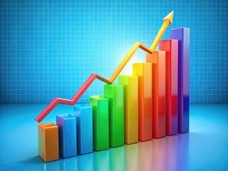 Dynamic line graph showcasing upward trends in business growth, financial success, data analytics, and market performance, perfect for reports and presentations highlighting positive outcomes.