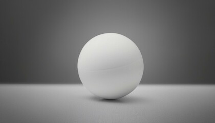둥근 흰색 공이 매끄러운 바닥 위에 놓여있는 장면