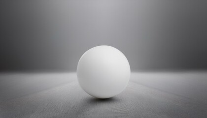 둥근 흰색 공이 매끄러운 바닥 위에 놓여있는 장면