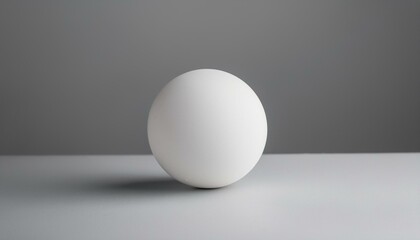 둥근 흰색 공이 매끄러운 바닥 위에 놓여있는 장면