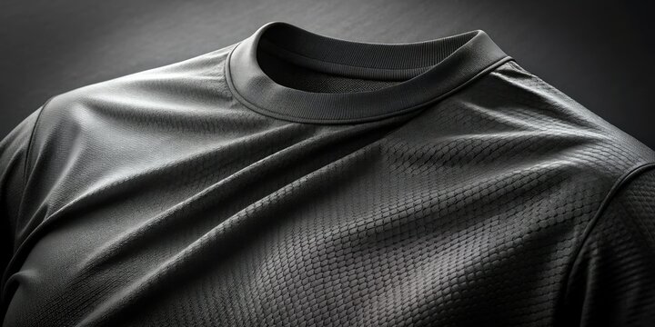 Elegant black t-shirt mockup ideal for fashion, apparel, and design projects. Showcase your unique prints, graphics, and branding initiatives with style and professionalism.