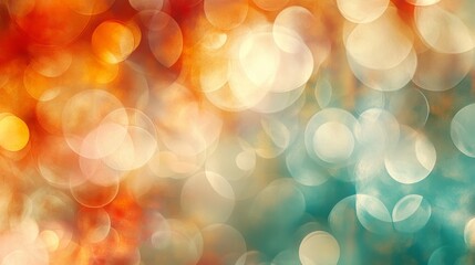 Obraz premium Abstract Orange Teal Bokeh Circle Background