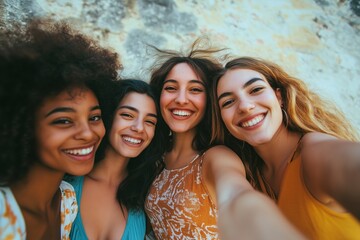 Fototapeta premium selfies with friends