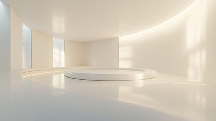 Modern Minimalist Space with Futuristic Lighting