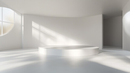 Modern Minimalist Space with Futuristic Lighting