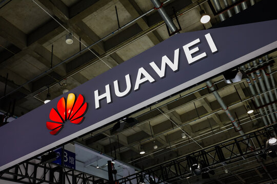 Beijing - China - Asia - October 17, 2024: Huawei LOGO. Huawei is a leading global Chinese enterprise and information and communications technology (ICT) solution provider.