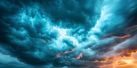 Dramatic Storm Clouds at Sunset