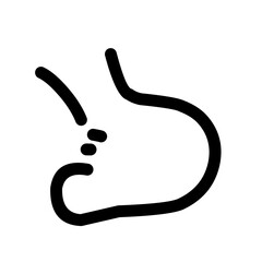 Nose icon, vector, symbol silhouette design. Line art of noise. vector illustration.