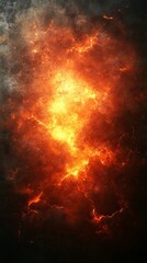 Fototapeta premium Abstract Fiery Celestial Explosion: A Visual Representation of a Molten Earth