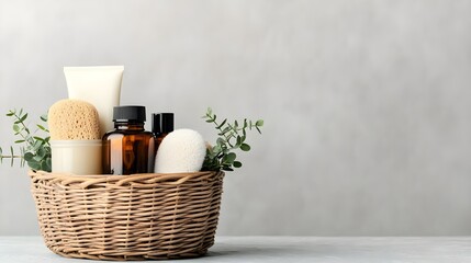 Fototapeta premium Natural Skincare Products in Basket