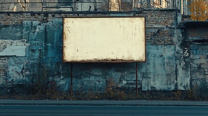 Blank billboard on a city building, ready for your advertisement, Transforming Urban Spaces: The Impact of Billboard Advertising on City Aesthetics and Culture