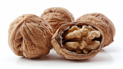 Fototapeta premium walnuts isolated on white background
