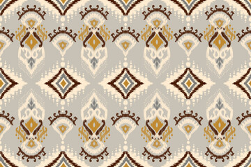 Ikat floral pattern illustration.