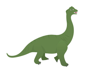 Green dinosaur standing. vector illustration
