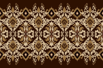 Obraz premium Ikat floral pattern illustration.
