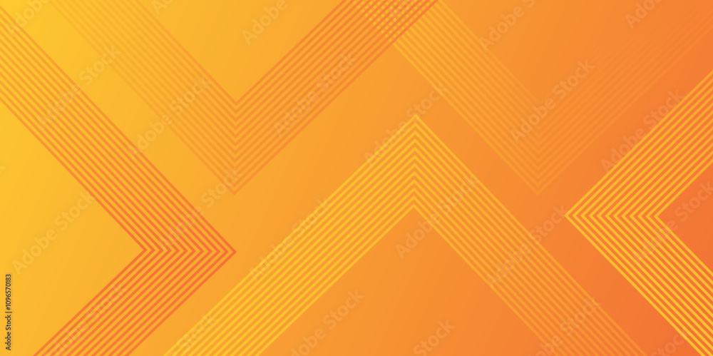 Aufkleber Abstract orange gradient geometric shape futuristic background. Abstract modern technology and business concept script geometric shine and layer elements vector for business presentation background.