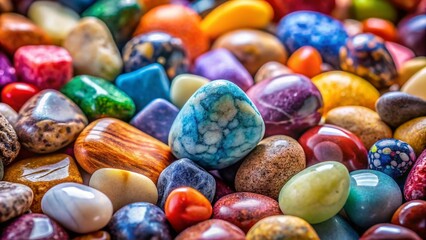 Fototapeta premium Captivating Minimalist Photography of Colorful Rocks in Natural Settings, Showcasing Vibrant Textures and Patterns for Nature Lovers and Art Enthusiasts