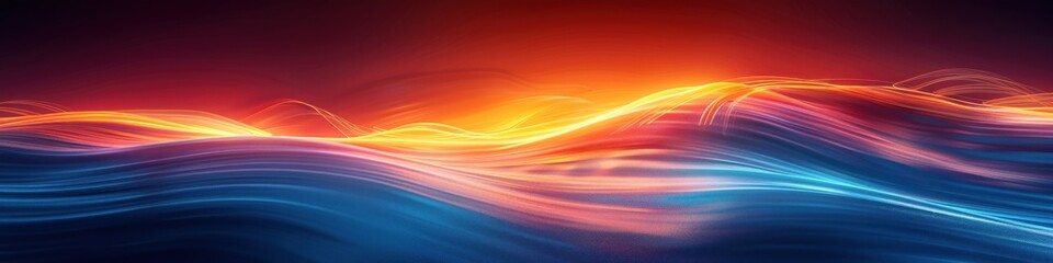 Naklejka premium Abstract Waves of Light and Color