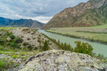 Naklejka premium Empty stone in backcountry 