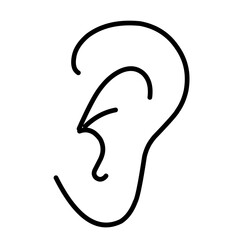 Hand drawn ear line