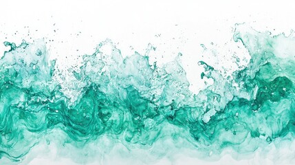 sea wave emerald, beach, colors for presentation on a plain white background arabic