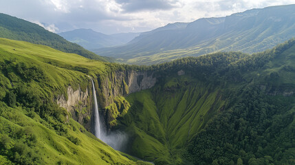 Madakaripura Waterfall in Bromo Tengger Semeru National Park