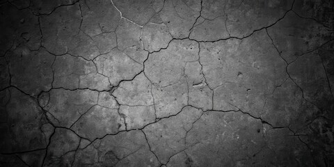 Dark Gray Cracked Surface Texture A High-Resolution Monochrome Image Ideal for Backgrounds and Design Projects